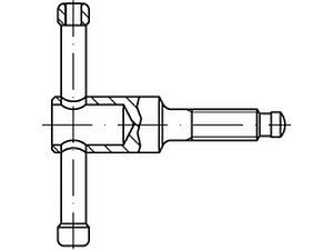 Knebelschrauben DIN 6306 5.8 DM 20 x 70 brüniert, ohne Druckstück VE=S