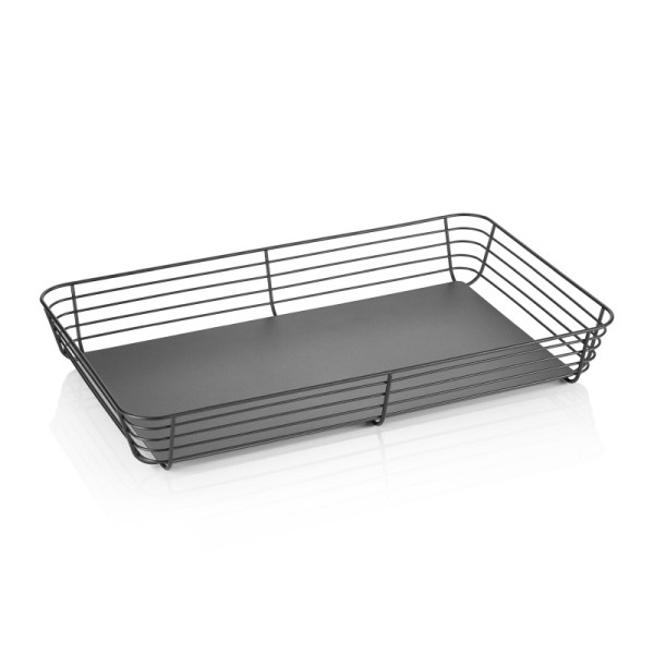 WAS GN Buffetkorb 1/1 STEELNEST, Höhe 8 cm, pulverbeschichtet, Metall, 1447011