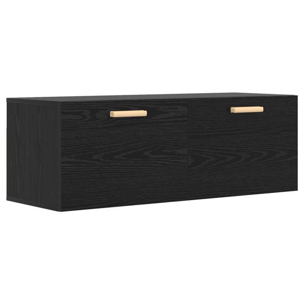 vidaXL Wandschrank Schwarz Eichen-Optik 100 x 36,5 x 35 cm, 8009827