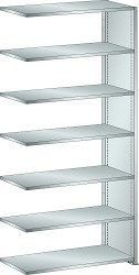 LISTA Anbauregal L1006 (BxTxH) 1000x500x2200mm 160kg Farbe: Lichtgrau, 50.307.020