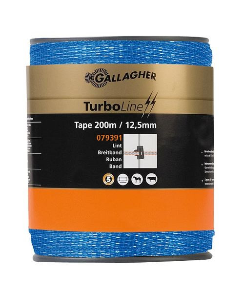 Gallagher TurboLine Breitband 12,5mm 200m blau, 079391