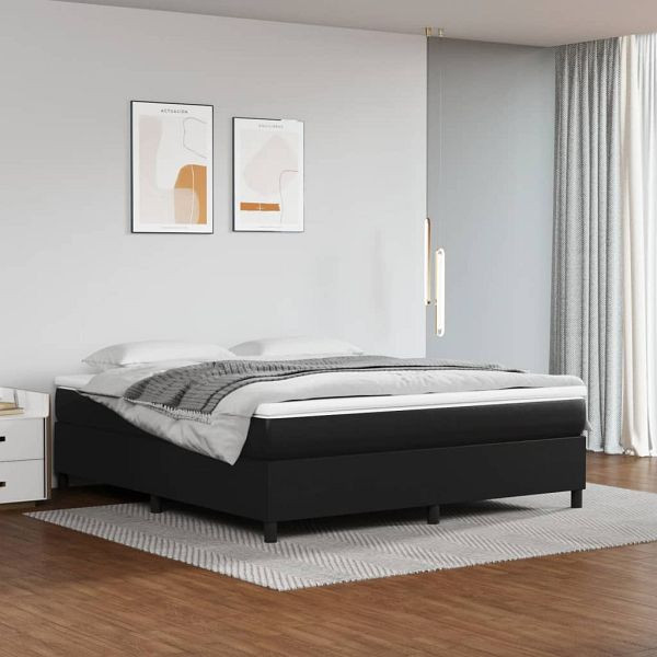 vidaXL Bettgestell Schwarz 160x200 cm Kunstleder, 3121053