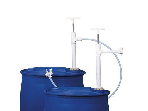 DENIOS Fasspumpe ULiterarein, mit Auslaufschlauch, Tauchtiefe 400 mm, 267290