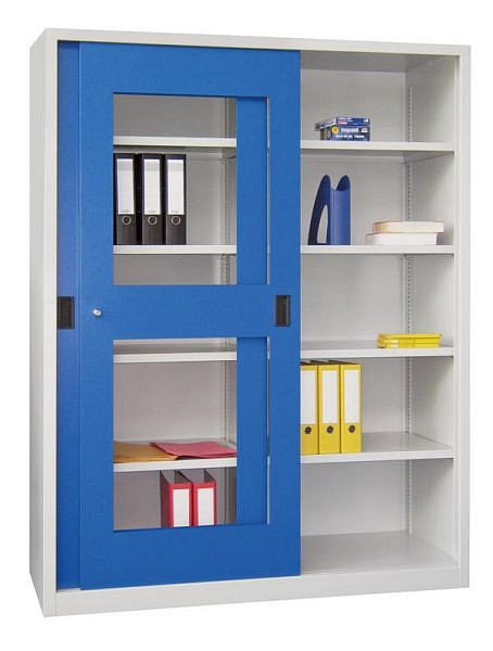 Pavoy Schiebetürenschrank 1950/600/1500, Böden verzinkt, Sichtfenster, 30302-150-690-204303