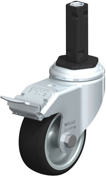 Blickle LKRA-PATH 80G-11-FI-EV12 Apparate-Lenkrolle mit Expander & Feststeller, Thermoplastisches Polyurethan, Grau, 848687