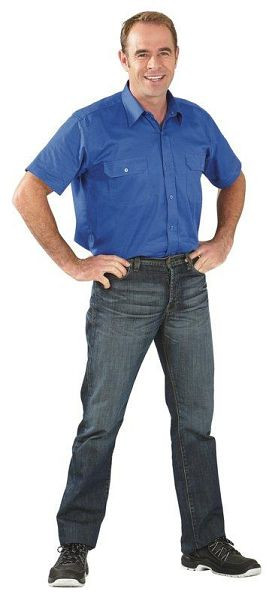 Planam Hemden Köperhemd 1/4 Arm, mittelblau, Größe 49/50, 0410049