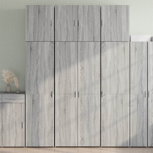 vidaXL Highboard Grau Sonoma 80x42,5x249 cm Holzwerkstoff, 3281369