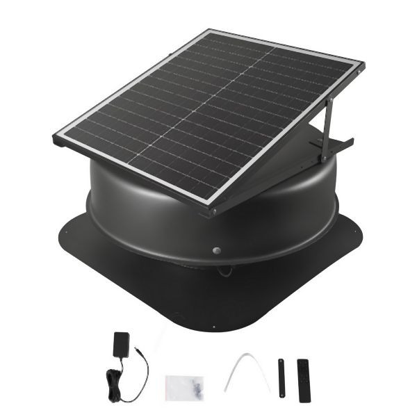 VEVOR Solarbetriebener Dachventilator Ventilator 42W Thermostat Fernbedienung, WDPQSWDKZQY404HTNV2