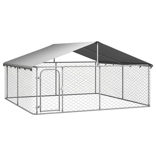 vidaXL Outdoor-Hundezwinger mit Dach 300x300x150 cm, 171501