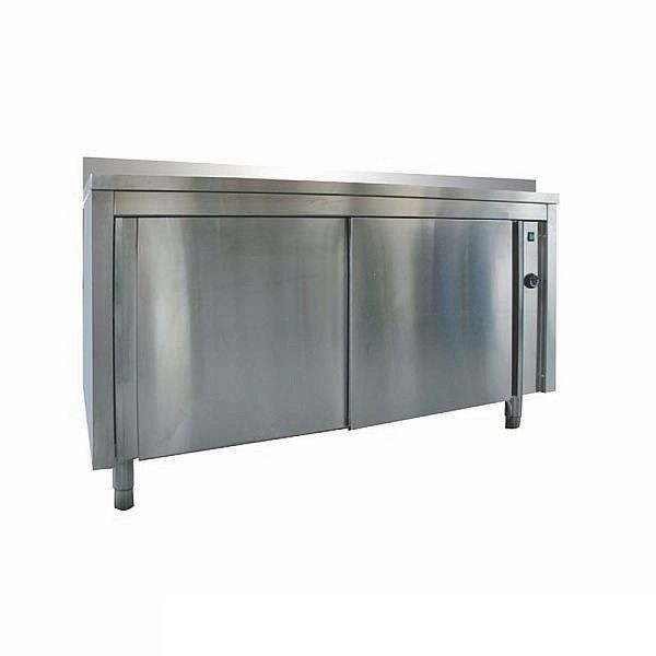 KBS Wärmeschrank B 100 cm x T 60 cm, mit Flügeltüren und 10 cm Aufkantung, 90711101