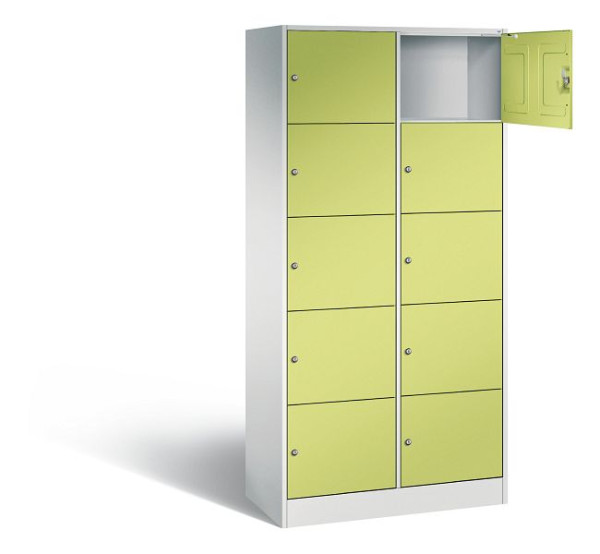 C+P Schließfachschrank Serie 8070, H1950xB900xT480mm, Farbe: Lichtgrau / Viridingrün, 82700-20 S10067