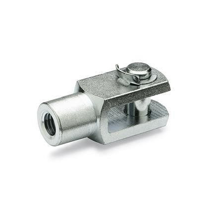 Ganter Gabelgelenke, Stahl (GN 751-8-16-M8F-B), VE: 25 Stück, 751-8-16-M8F-B