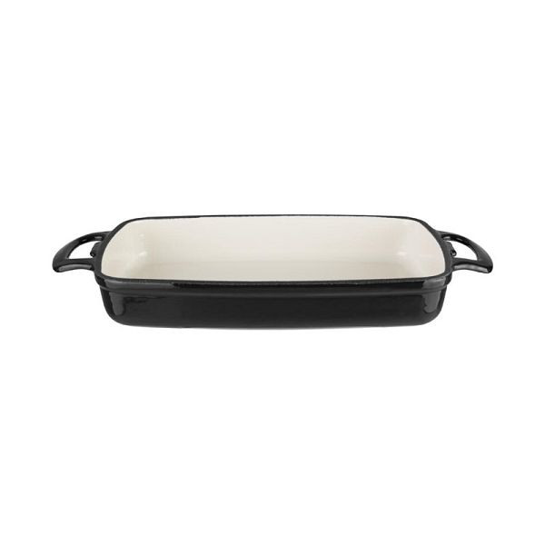 Vogue rechteckige Auflaufform Gusseisen schwarz 2,8L, GH324