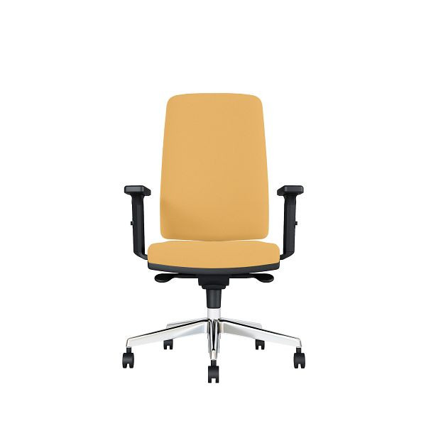 Bisley Bürodrehstuhl Stone, Mit 3D Armlehnen, Aluminiumfußkreuz, MR6053 honey, STONEADMR6053