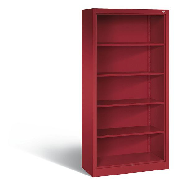 C+P Stahlregal mit Rückwand Acurado, H1950xB930xT400mm, Farbe: Rubinrot, 5 OH, 9160-000 S10032