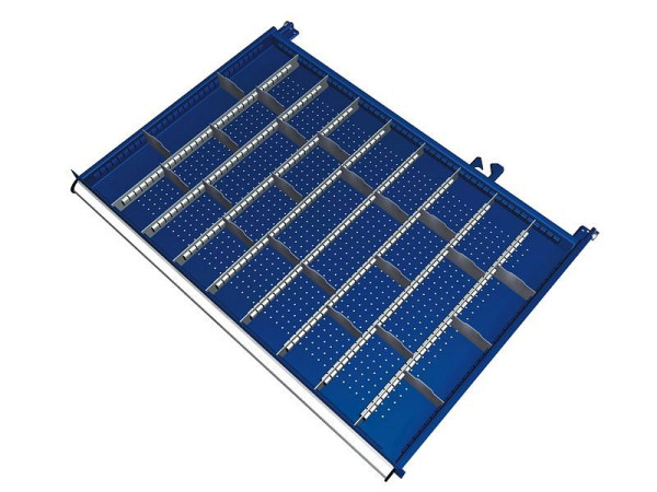 KLW Einteilungsmaterialsatz für Schubladen Fachhöhe 50 mm in SJB - Schrank, Schrankgröße 1031 x 750 mm B x T, B03, SJB-B03-032