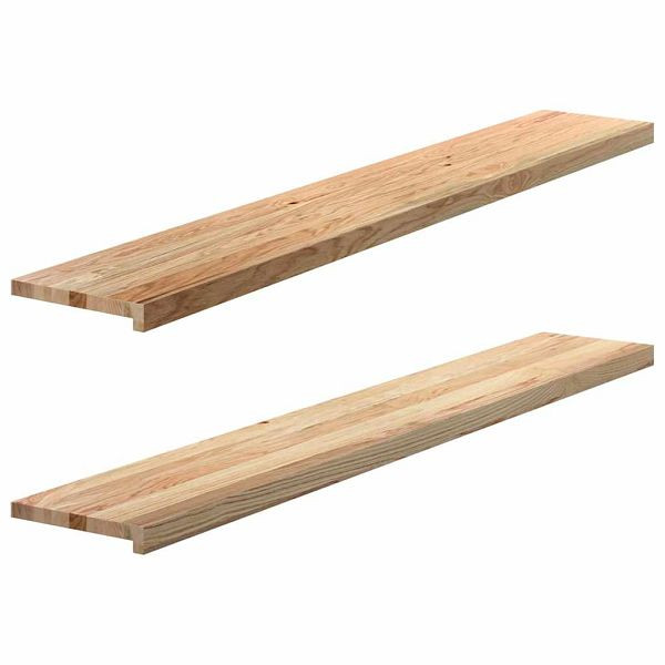 vidaXL Fensterbänke 2 Stück Unbehandelt 160x30x2 cm Massivholz Eiche, 4009116