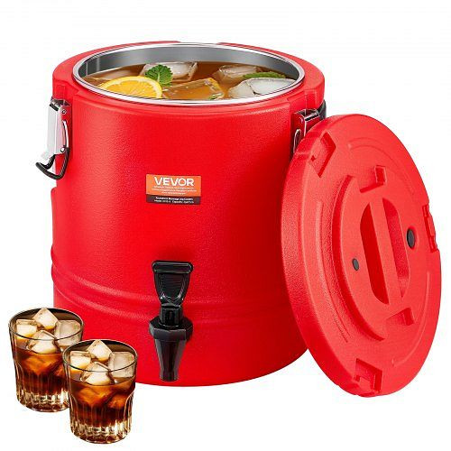 VEVOR isolierter Getränkespender 11,4 L mit Zapfhahn, 304er-Edelstahl innen, für Heiß-/Kaltgetränke, Tee Kaffee Restaurant, YLHLQQYXKHS33IT25001V0
