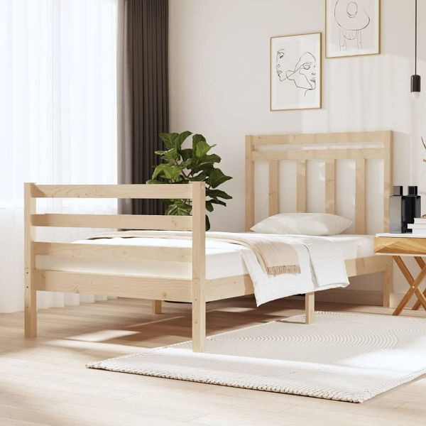 vidaXL Massivholzbett 90x190 cm, moderne Note, Top-Qualität, 3105280