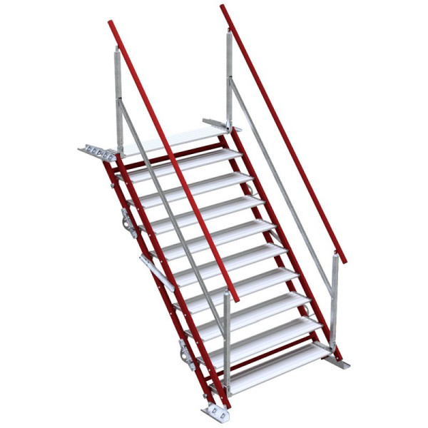 STEIN HGS Bautreppen, Geländer einklappbar, 10 Stufen, 80494.0002