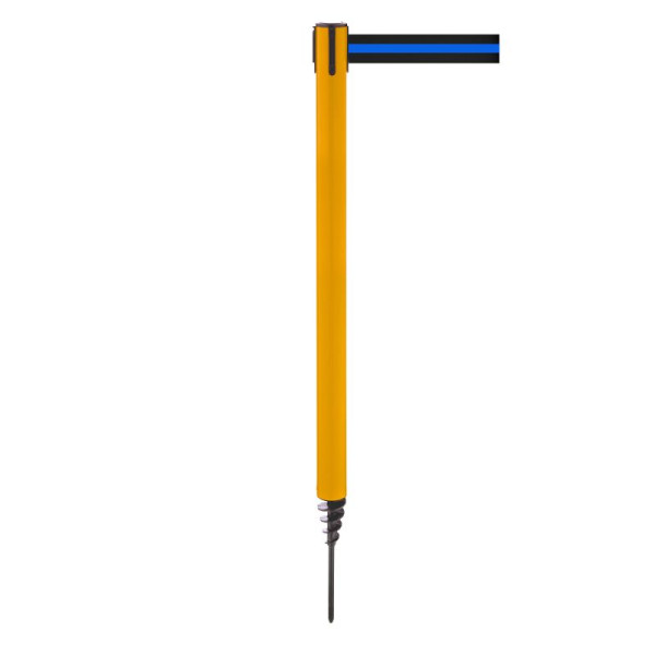Stein HGS Personenleitsystem -P-Line Outside-, gelb, schwarz/blau/schwarz waagerecht (gestreift), mit Gurtendstück (Standard), 37688-0701
