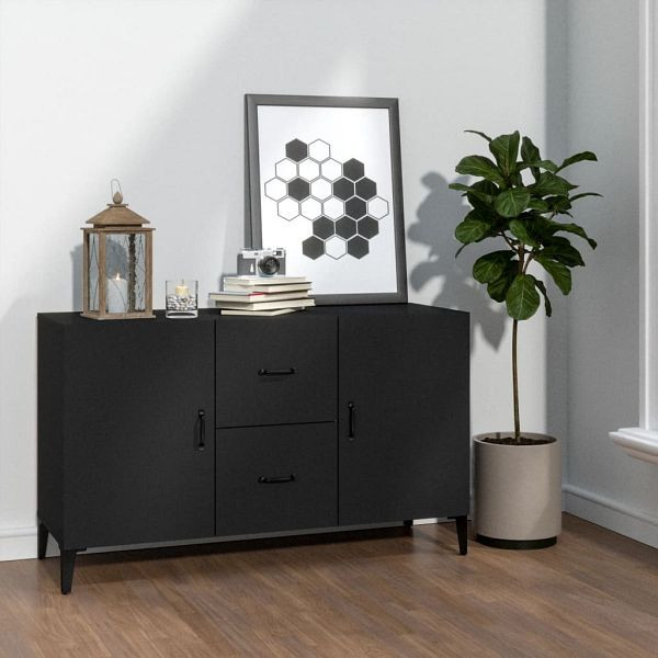 vidaXL Sideboard Schwarz 100x36x60 cm Holzwerkstoff, 812520