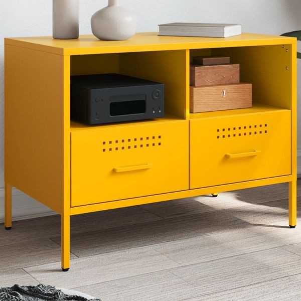 vidaXL TV-Schrank Senfgelb 68x39x50,5 cm Kaltgewalzter Stahl, 843048