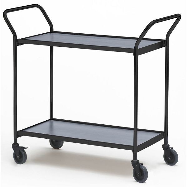 Helge Nyberg Tischwagen - Schwarz, 2 Etagen, 1000x420 mm, Grau, 24743121