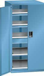 LISTA Schubladenschrank 36x36E (BxTxH) 717x753x1450mm KEY Lock, Lichtblau, 3 Schubladen, 2 Auszugböden, Tragkraft Auszugböden: 75 kg, 78.256.010