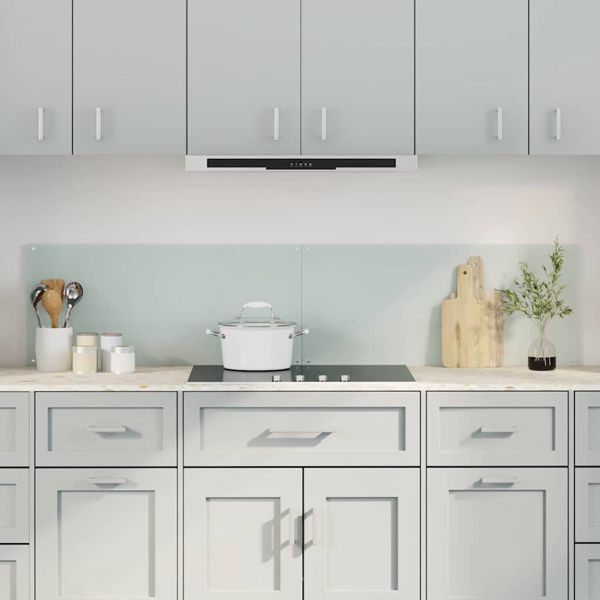 vidaXL Küchenrückwand 2 pcs Weiß 90 x 40 cm Gehärtetes Glas, 3415419