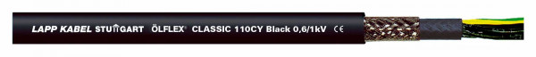 LappKabel ÖLFLEX® CLASSIC 110 CY, schwarz 0,6/1kV 4X0,75, VE: 100 Meter, 1121236