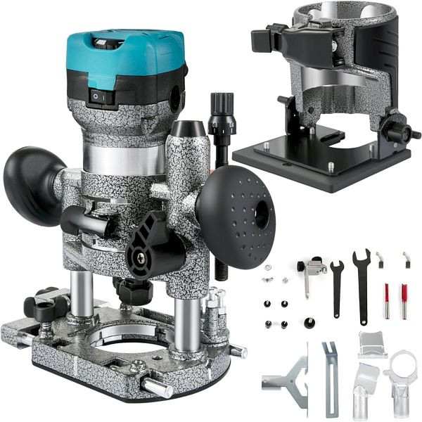 VEVOR Elektrik Hand Holz Oberfräse 710 W Kantenfräse Neigungsbasis Tauchbasis, KCJQXDZQR220VI19DV2