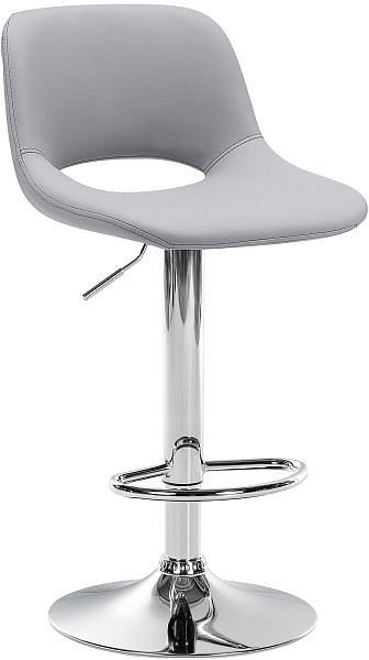 CLP Barhocker Camden Kunstleder chrom, grau, 324134