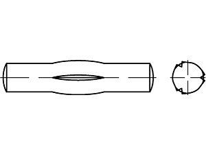 Knebelkerbstifte DIN 1475 Stahl 10 x 45 VE=S (25 Stück)