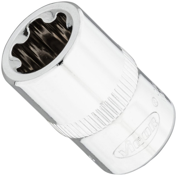 VIGOR T-Plus Steckschlüsseleinsatz, Vierkant 10 mm (3/8 Zoll), E+ Profil, E14+, V7920-EP14