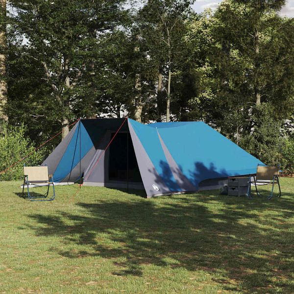 vidaXL Familienzelt mit Dach Blau und Grau 660 x 456 x 200 cm, 42000976