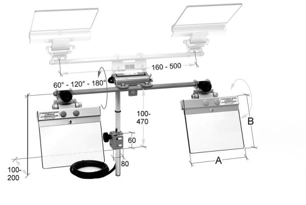MACK Schutzeinrichtung doppelt für Schleifmaschinen 200 mm, ZE-SMS11-200D