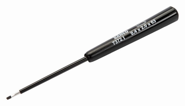 Bahco Elektronik-Schraubendreher, Schlitz, 0,4X2,5X75 mm, 155 mm, 7372I-2.5-75