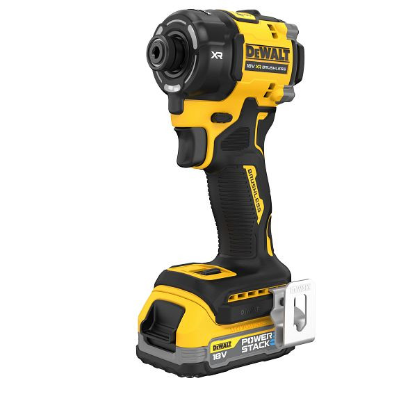 DeWalt Hydraulischer Akku-Schlagschrauber 1/4" (bürstenlos), inkl. 2x Powerstack Akku (18V/1,7Ah) mit Pouch-Akku Technologie, DCF870E2T-QW