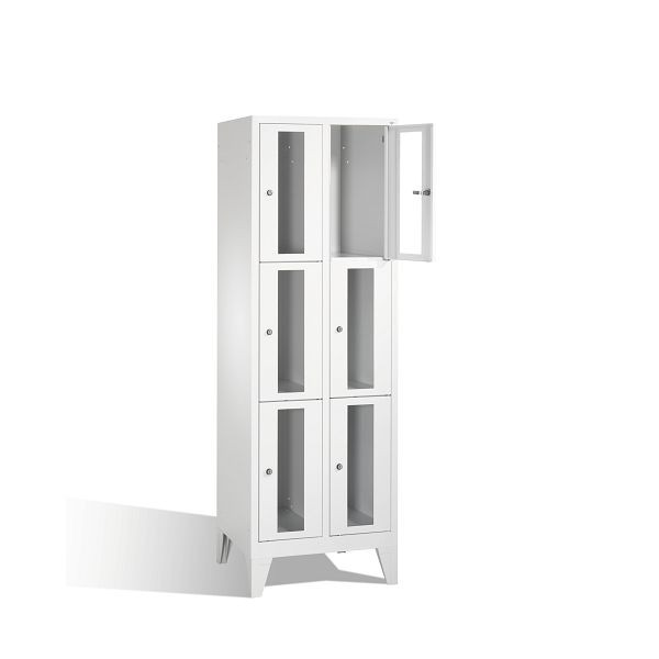 C+P Schließfachschrank Classic, H1850xB610xT500mm, Farbe: Lichtgrau, 8010A203 S10000