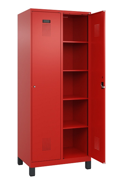 C+P Wäsche-Spind Evolo PLUS, mit Füßen, 2 Abteile, 1950x800x500mm, 3020/3020, Verschluss Zylinderschloss, Ablageböden 8, 049010-22B S10052