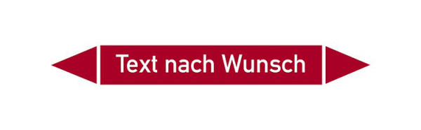Schilder Klar Rohrleitungskennzeichen Dampf-Text nach Wunsch, 187x26 mm Folie selbstklebend, 30200/61
