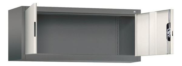 C+P Aufsatzschrank Acurado, H500xB1200xT400mm, Farbe: Vulkangrau / Perlweiß, Muldengriff, 9464-000 S10124