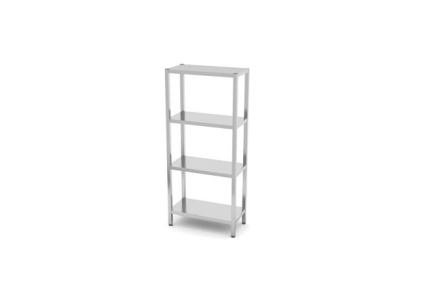 Hendi Regal mit 4 Böden, zur Selbstmonage, 800 x 400 x 1800 mm, 812518