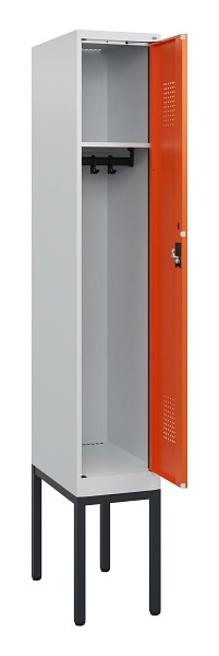 C+P Spind Evolo PLUS, Gestell, 1 Abteil, 1950x300x500mm, 7035/2004, Zylinderschloss, 0490305-10 S10022