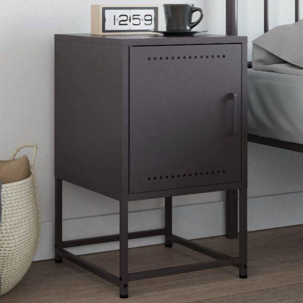 vidaXL Nachttisch Schwarz 36x39x60,5 cm Abmessung Stahl, 846446