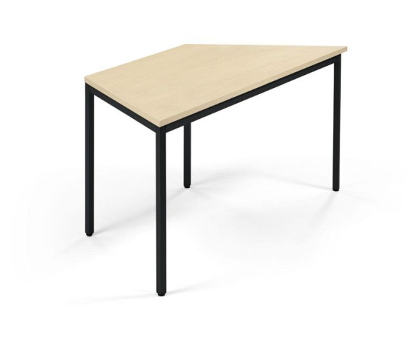 Deskin Konferenztisch MULTI MODUL, Platte Ahorn, Gestell Schwarz RAL 9005, B 1600/800 x T 690 x H 728 mm, 359597