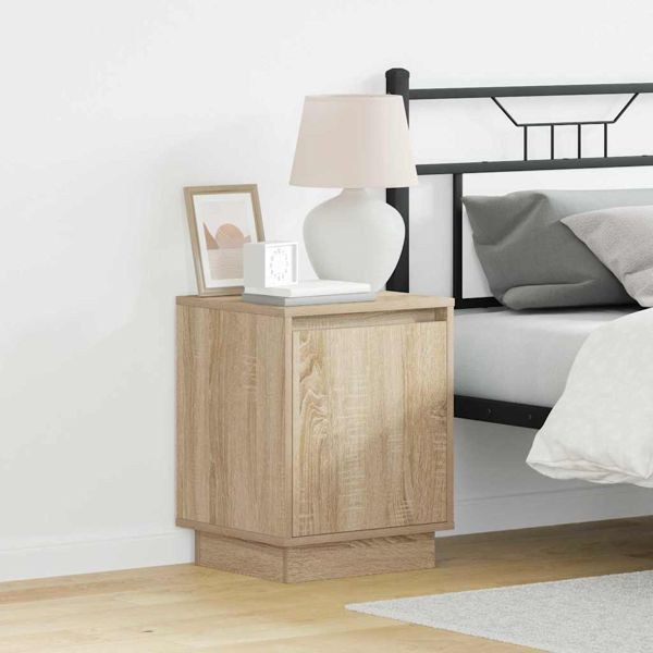 vidaXL Nachttisch 2 pcs Sonoma-Eiche 39 x 34,5 x 50 cm Holzwerkstoff, 869599