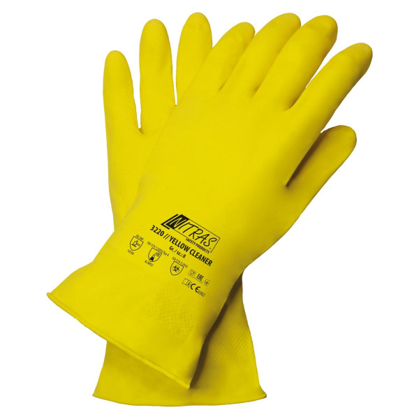 NITRAS Handschuh Haushalter, Latex, gelb Größe: 10, VE: 144 Paar, 3220-10
