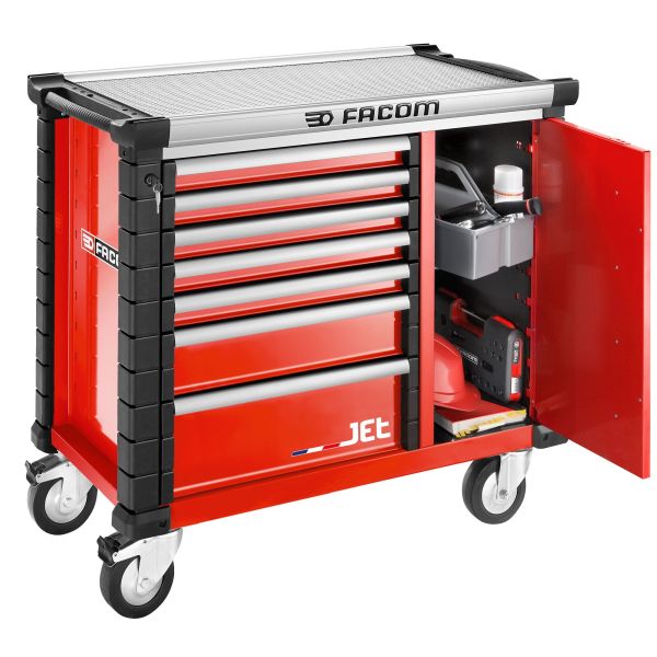 Facom Mobile Werkbank 7 Schubladen Rot - 3 Module pro Schubfach JET ...